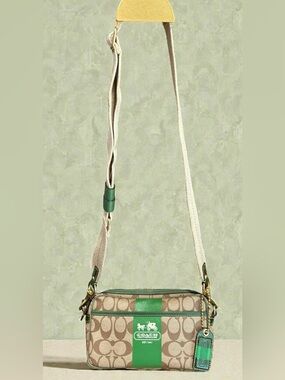 Coach Vintage Heritage Stripe Camera Bag